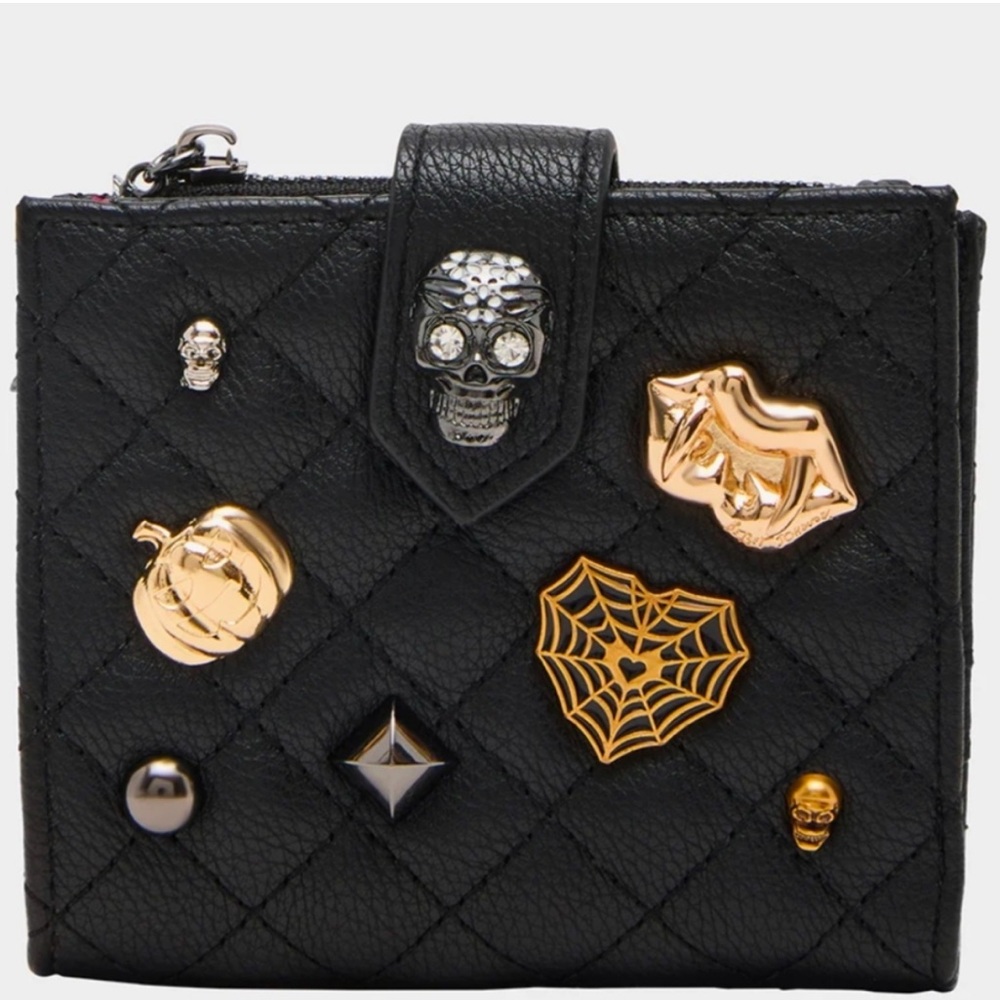 New Betsey Johnson HALLOW-QUEEN WALLET BLACK